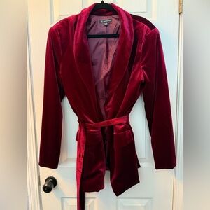 INC International Concepts Women’s Burgundy Velvet Pant Suit XXL